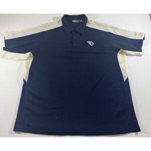 vintage Reebok Tennessee Titans short Sleeve‎ size large Polo Blue/White